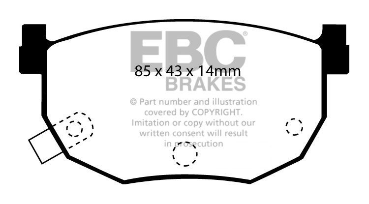 EBC Brakes NISSAN Skyline (R30) 2.0 Turbo 81-85 Remblokken achte
