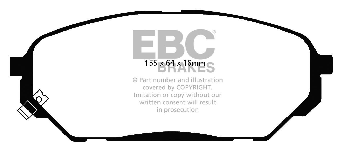 EBC Brakes HYUNDAI iX55 3.8 2008-2009 Remblokken voorzijde
