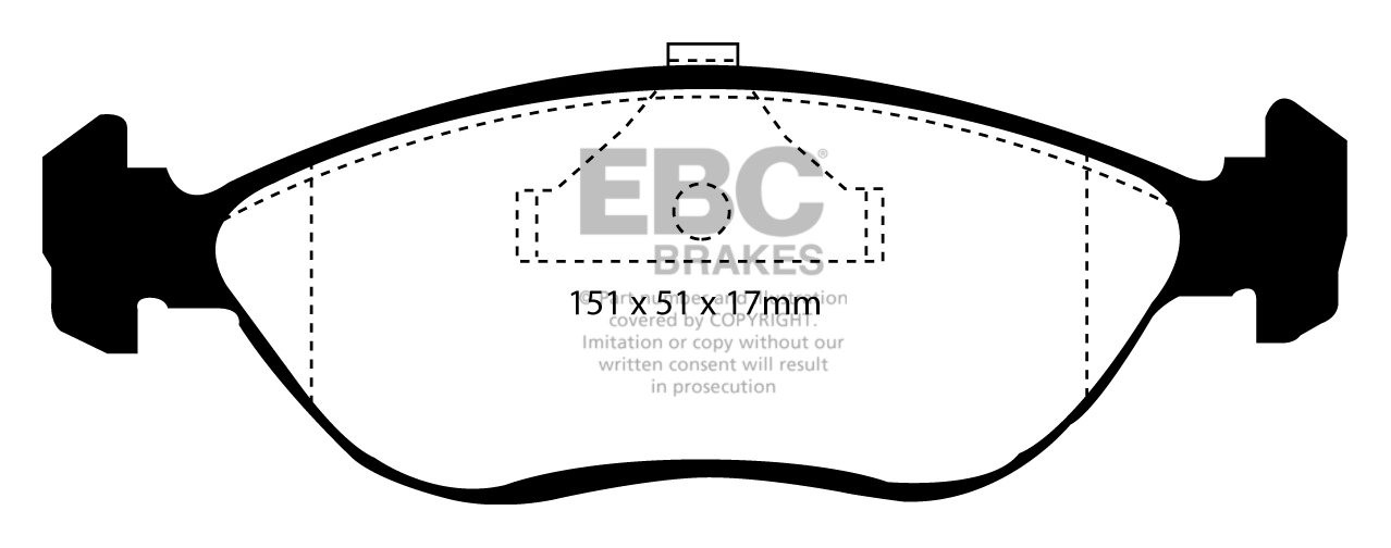 EBC Brakes VOLVO 440 1.7 Turbo 88-96 Remblokken voorzijde