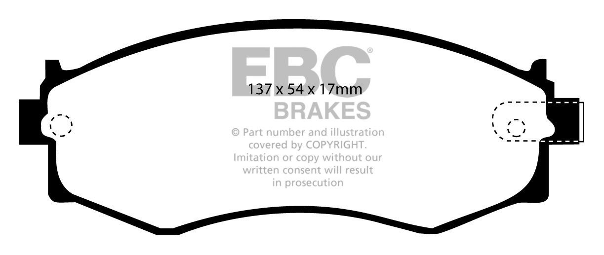 EBC Brakes NISSAN Primera 1.6 (W10) 91-98 Remblokken voorzijde
