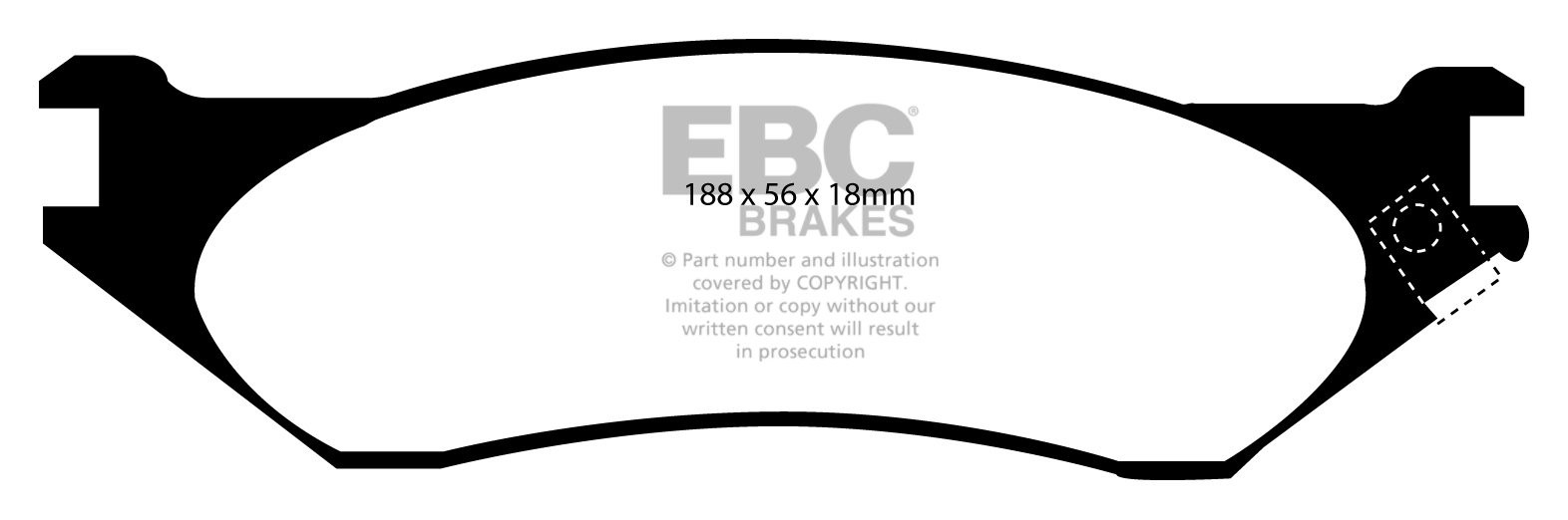 EBC Brakes DODGE (USA) Durango 4.7 2003-2006 Remblokken voorzijd