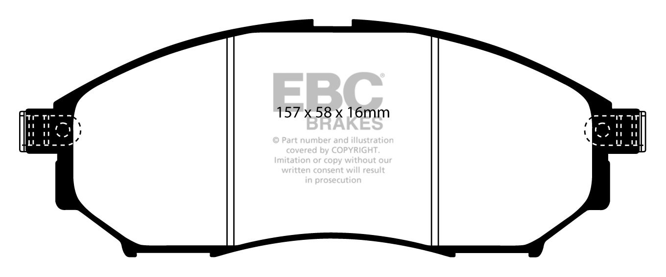 EBC Brakes NISSAN Murano 2.5 TD (Z51) 2010-.. Remblokken voorzij