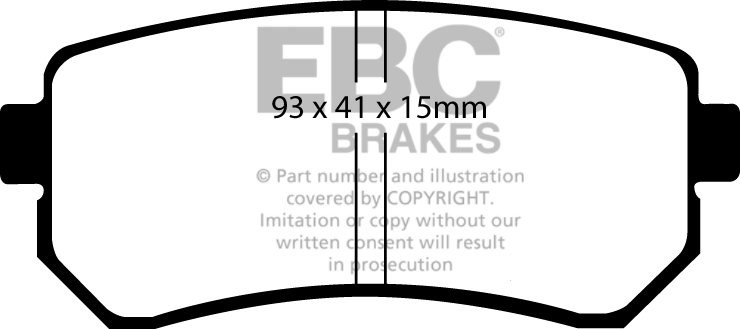 EBC Brakes KIA Cee'd 1.6 TD 2007-.. Remblokken achterzijde