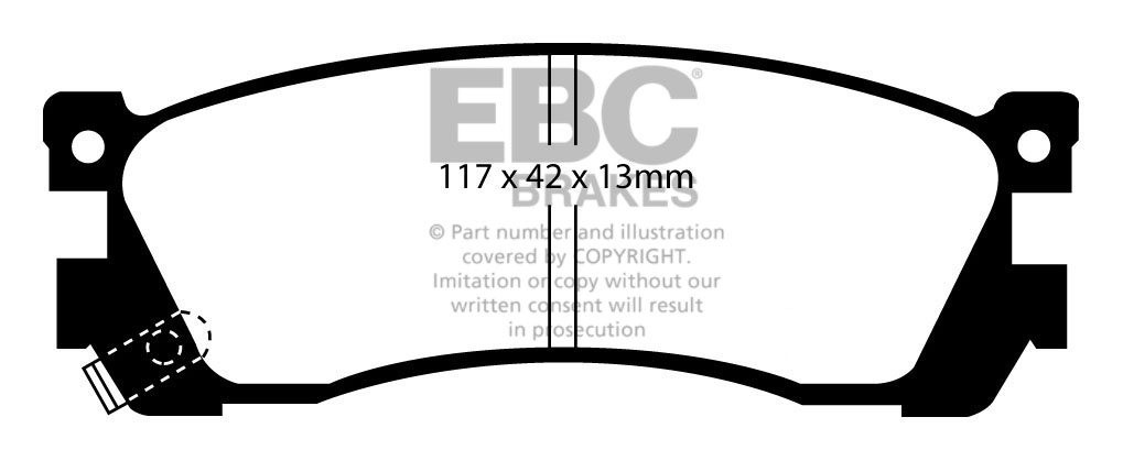 EBC Brakes Mazda MPV 2.0 99-2001 Remblokken achterzijde