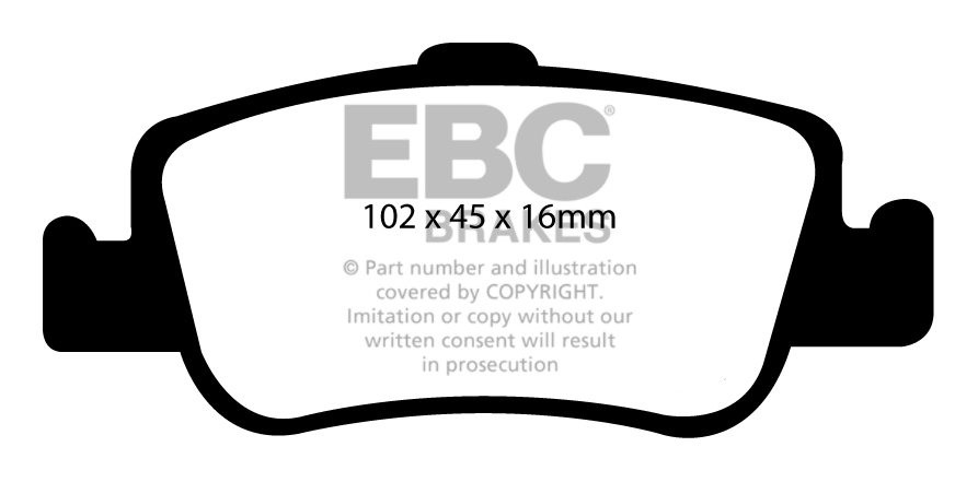 EBC Brakes TOYOTA Corolla 1.4 TD 2009-.. Remblokken achterzijde