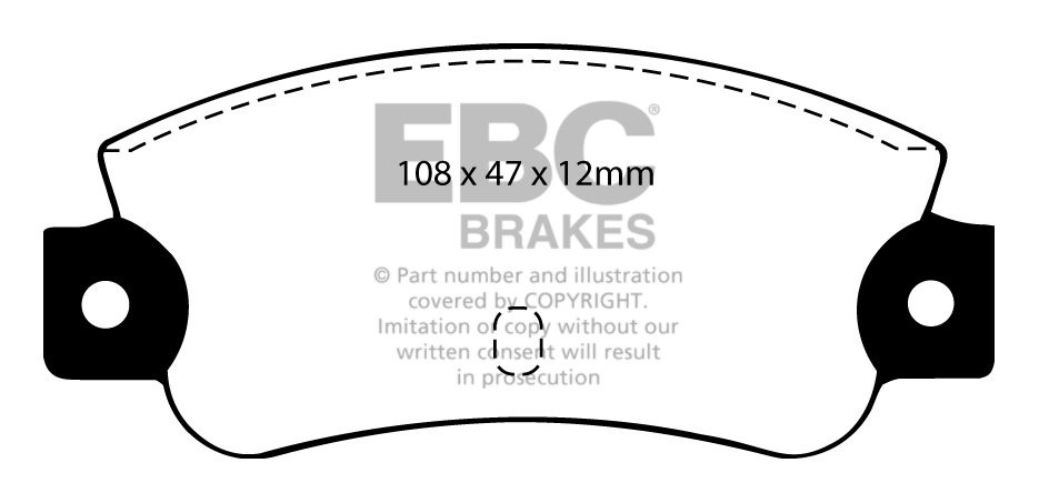 EBC Brakes LANCIA Delta 1.9 TD 86-89 Remblokken achterzijde