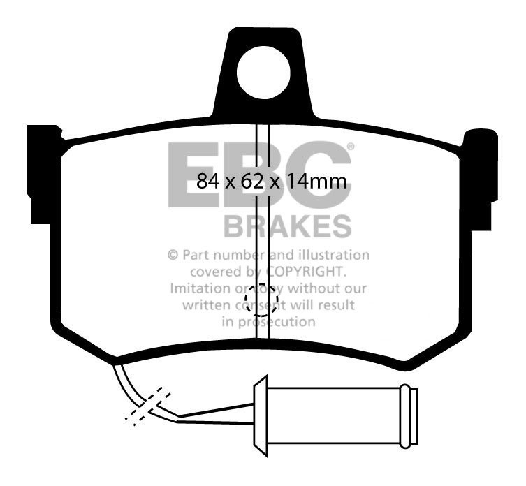 EBC Brakes ROVER 800 2.0 86-92 Remblokken achterzijde