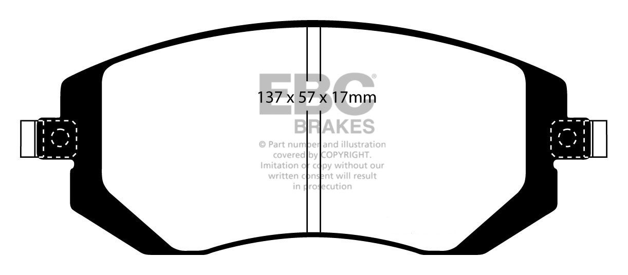 EBC Brakes SUBARU Legacy 2.5 2003-.. Remblokken voorzijde redstu