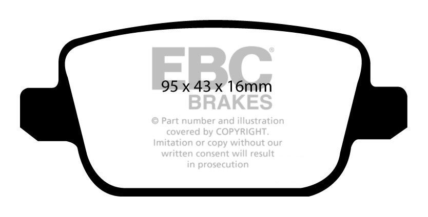 EBC Brakes VOLVO V70 2.4 TD (215) 2011-.. Remblokken achterzijde