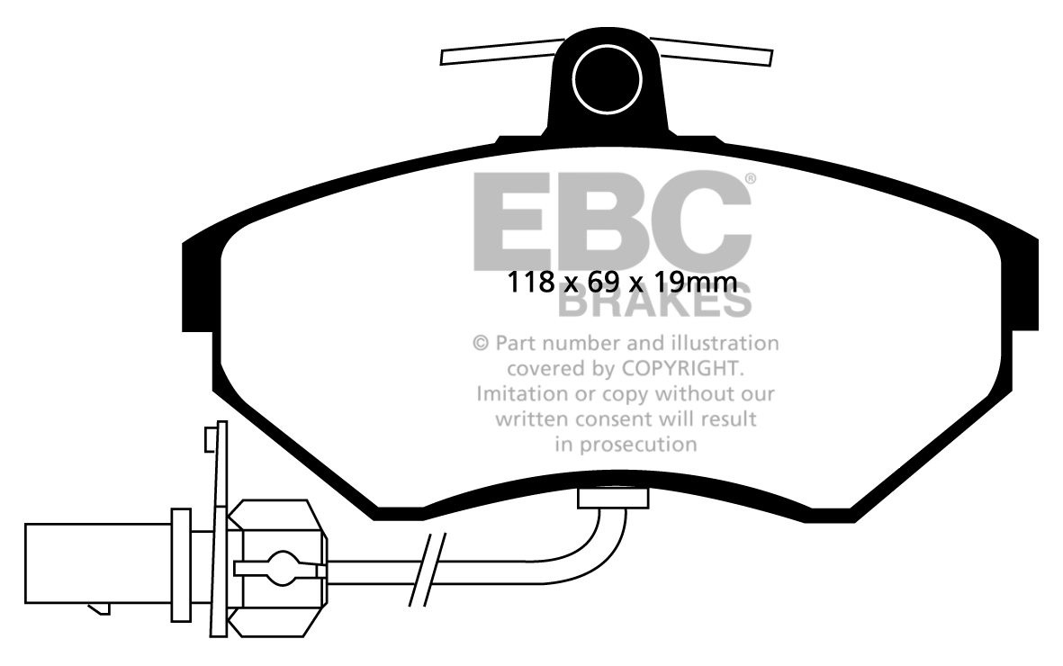 EBC Brakes AUDI A4 8E 1.9 TD -115 2001-2004 Remblokken voorzijde