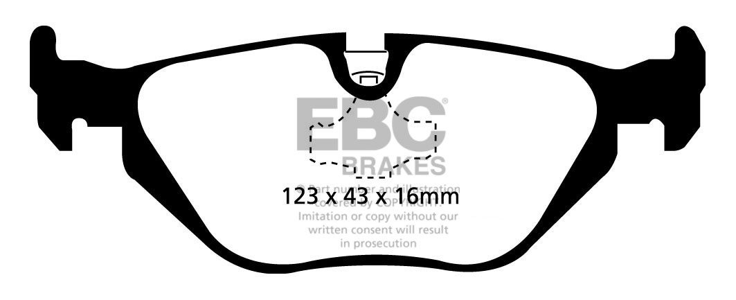 EBC Brakes BMW 316 1.6 (E36) 91-2000 Remblokken achterzijde
