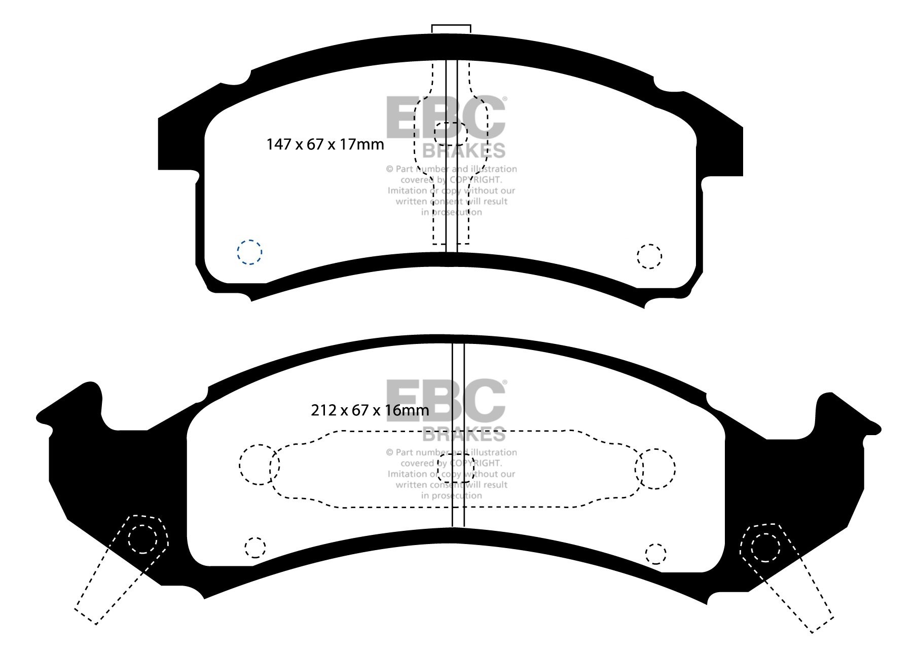 EBC Brakes PONTIAC Firebird 3.4 1993 Remblokken voorzijde redstu