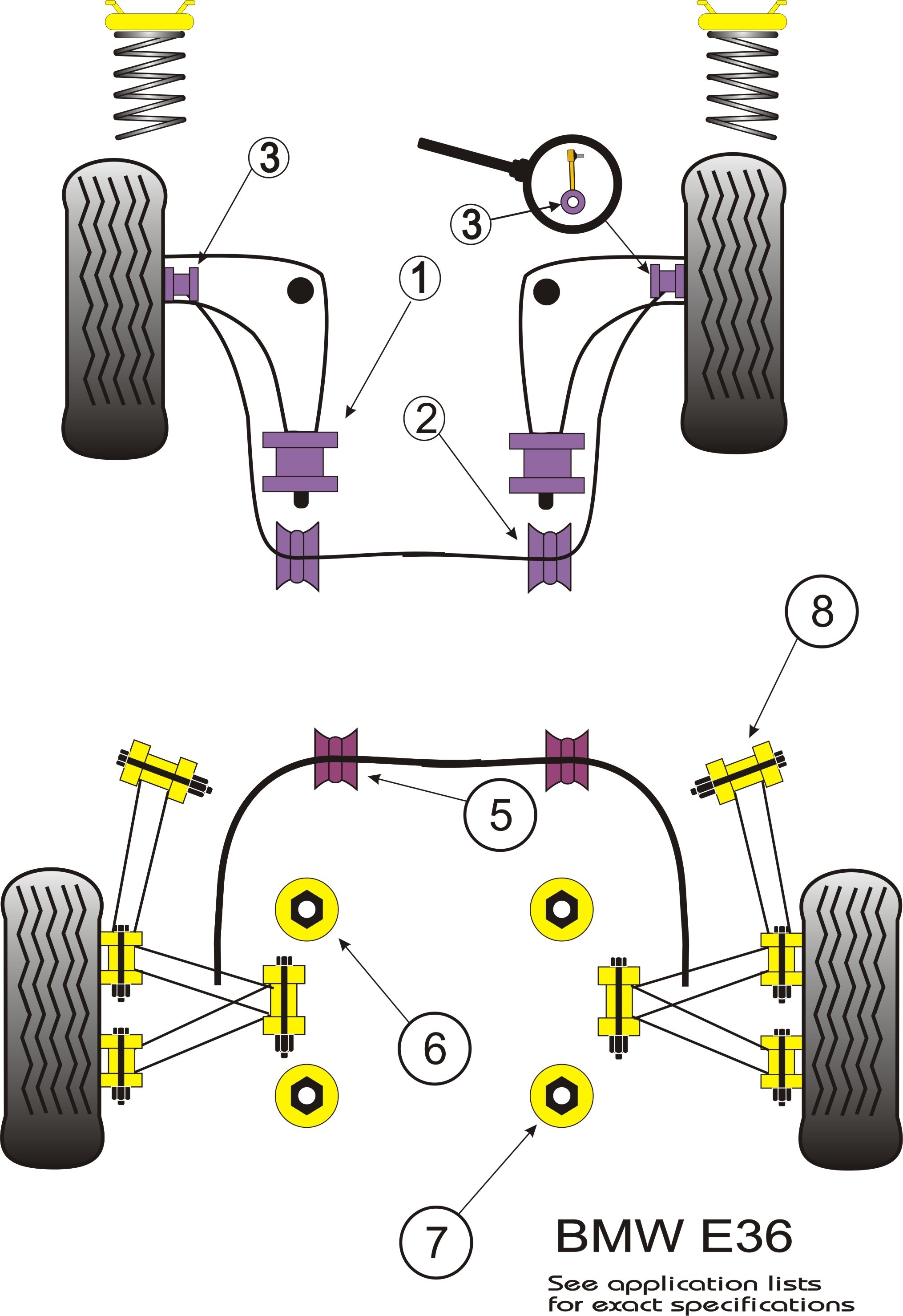 BMW E36 3 Series  Front Anti Roll Bar Mounting 27mm - PowerFlex