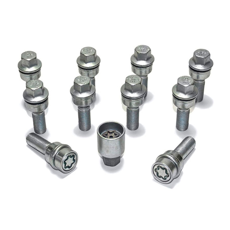 H&R Wielboutenset bolkonisch met beweegbare ring R13 M14x1.50 - Lengte 32mm - 10 stuks (bv.  Audi S5) - incl. wielsloten