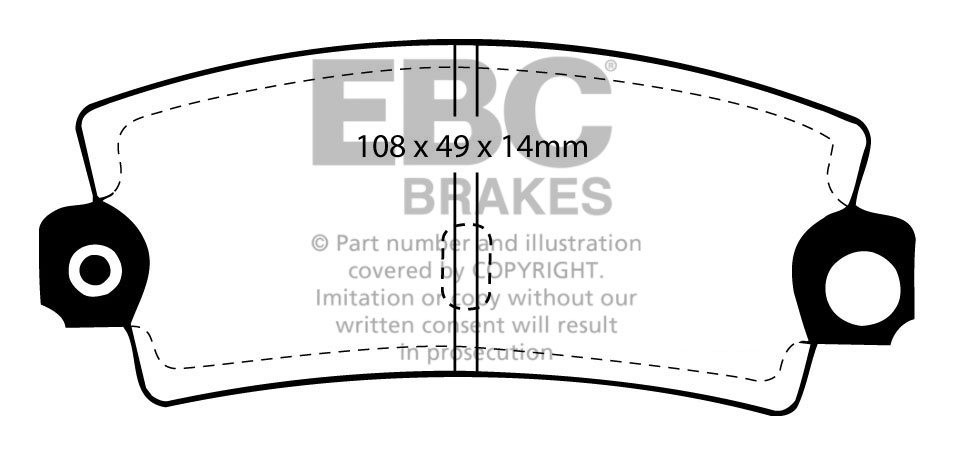 EBC Brakes RENAULT 21 2.2 86-96 Remblokken achterzijde