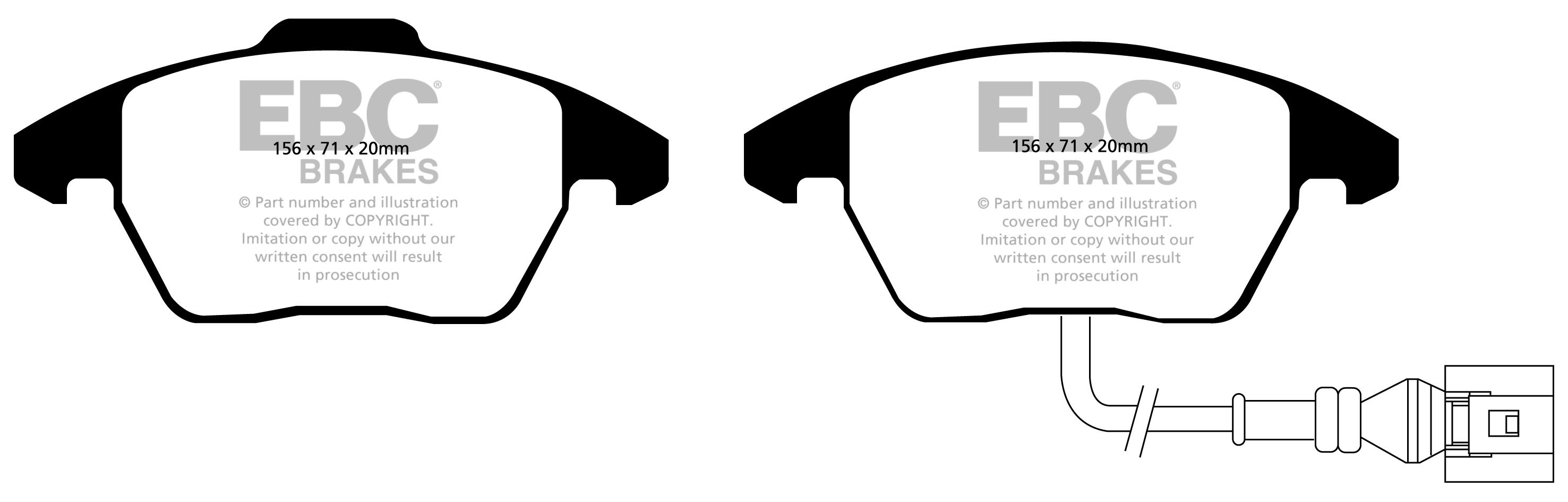 EBC Brakes VW Jetta III 2.0 Turbo 2005-.. Remblokken voorzijde r