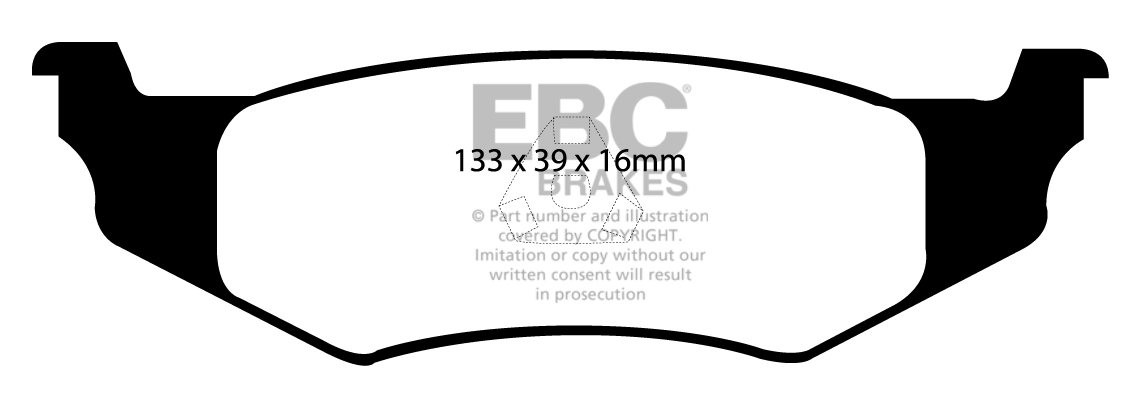 EBC Brakes CHRYSLER (USA) Sebring 2.0 2001-2006 Remblokken achte