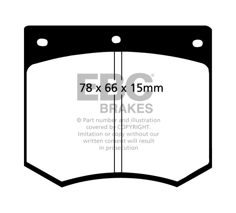 EBC Brakes TVR Taimar 3.0 76-79 Remblokken voorzijde greenstuff
