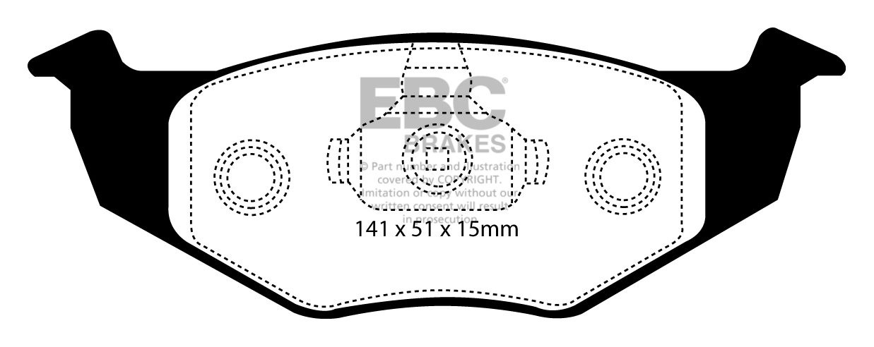 EBC Brakes SEAT Cordoba 1.4 99-2002 Remblokken voorzijde