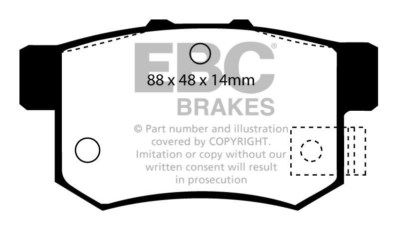 EBC Brakes HONDA CR-V 2.0 2002-2005 Remblokken achterzijde green