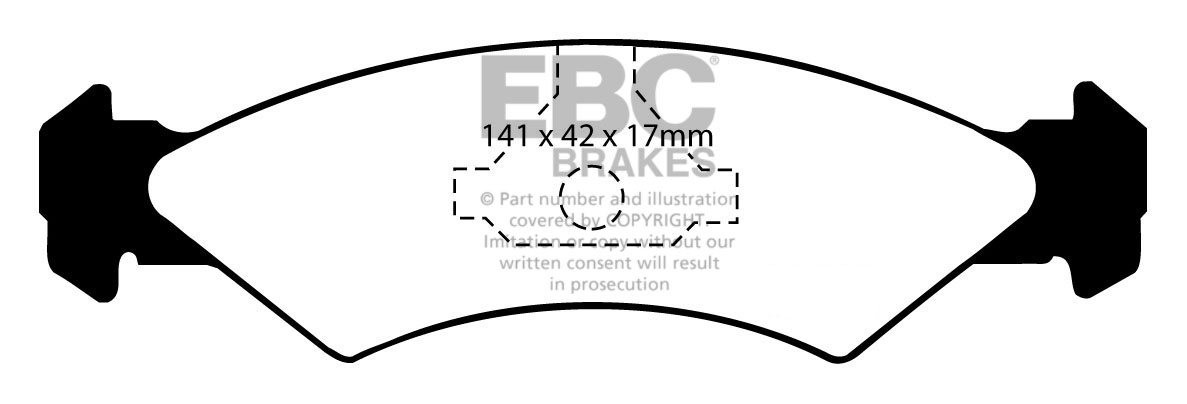 EBC Brakes FORD Fiesta 1.6 D 83-89 Remblokken voorzijde greenstu