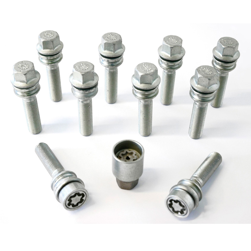 H&R Wielboutenset bolkonisch met bewegende ring R14 M14x1.50 - Lengte 56mm - 10 stuks - incl. wielsloten
