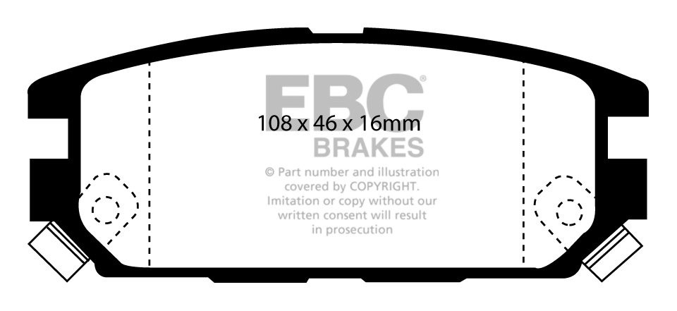 EBC Brakes MITSUBISHI Sigma 3.0 92-96 Remblokken achterzijde gre