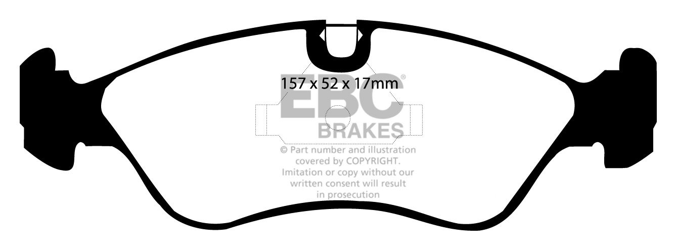 EBC Brakes OPEL Vectra A 2.0 16v 88-95 Remblokken voorzijde gree