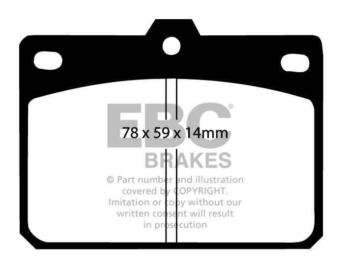 EBC Brakes MITSUBISHI Sigma 2.0 77-80 Remblokken voorzijde