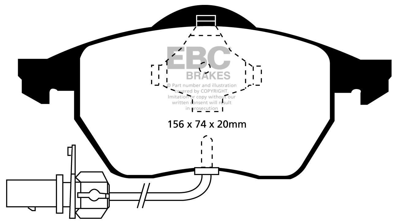 EBC Brakes AUDI A4 8E 2.4 99-2002 Remblokken voorzijde