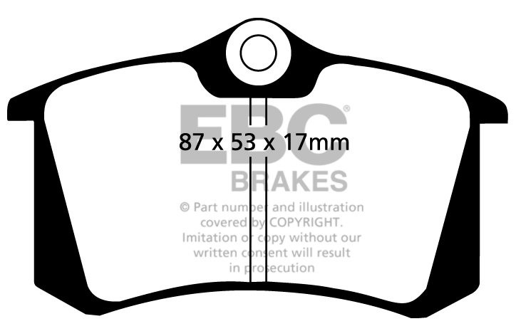 EBC Brakes CITROEN C3 1.6 TD (112) 2009-.. Remblokken achterzijd