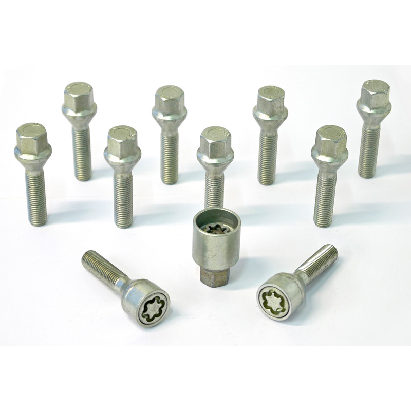 H&R Wielboutenset konisch M12x1.50 - Lengte 35mm - 10 stuks - incl. wielsloten