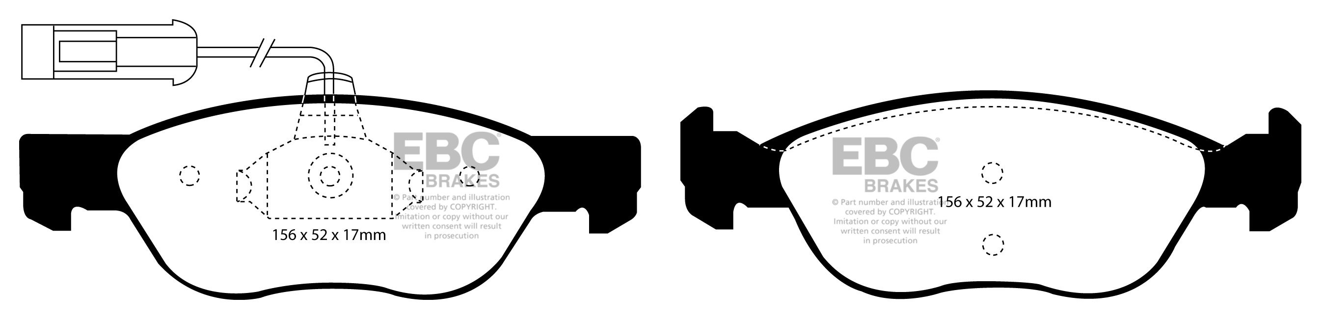 EBC Brakes ALFA ROMEO Alfa 146 1.7 96-98 Remblokken voorzijde gr