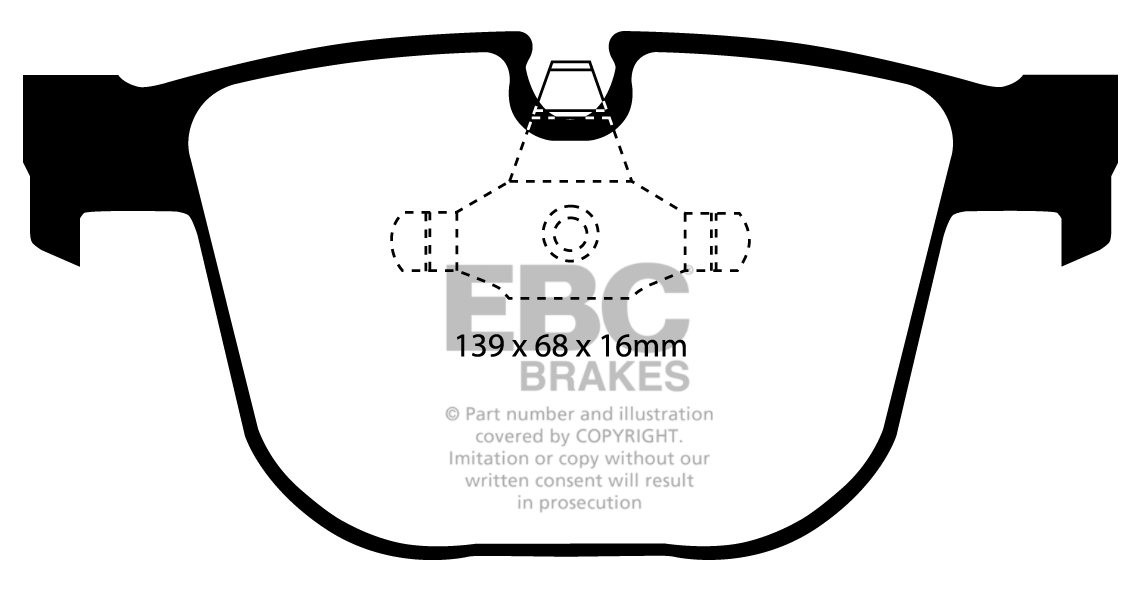EBC Brakes BMW 645 4.4 (E63) 2004-2006 Remblokken achterzijde ye