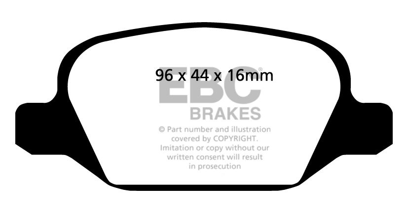 EBC Brakes ALFA ROMEO Mi.To 1.3 TD 2010-.. Remblokken achterzijd