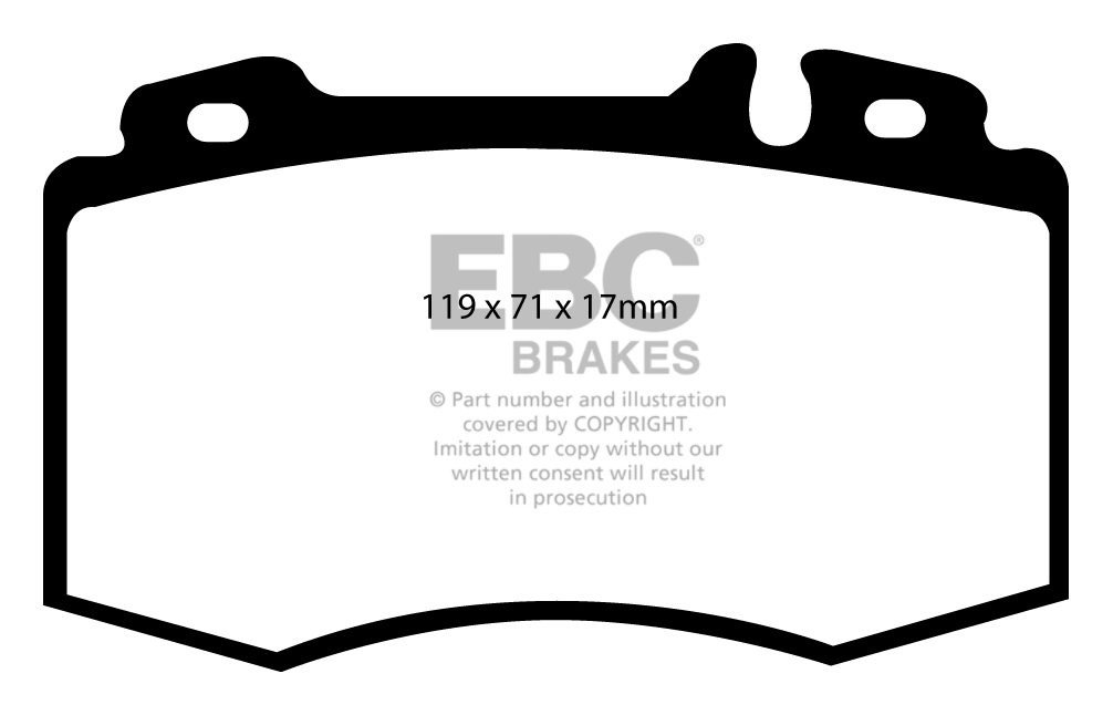 EBC Brakes MERCEDES S-Class (W220) S600 2002-2003 Remblokken voo