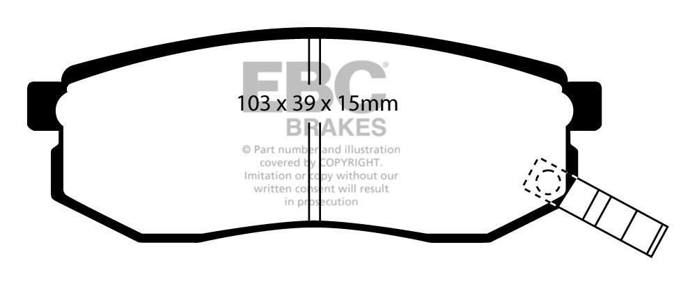 EBC Brakes MITSUBISHI Shogun Pinin 2.0 2001-2007 Remblokken acht