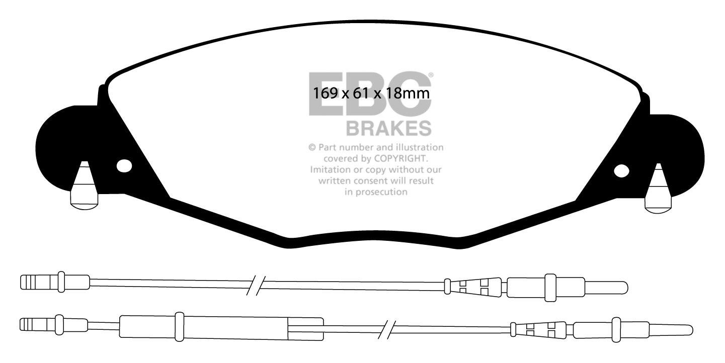 EBC Brakes CITROEN C5 2.2 TD 2001-2008 Remblokken voorzijde