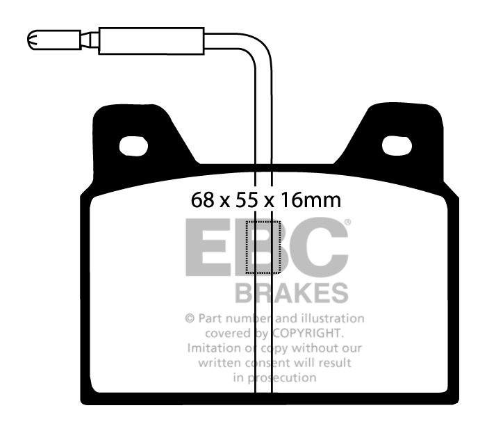 EBC Brakes PEUGEOT 604 2.0 75-86 Remblokken achterzijde