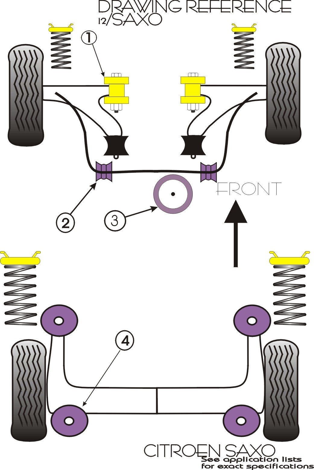 Mazda MX-5 Mk1, Mk2, Miata, Eunos Exhaust Mounts - PowerFlex EXH