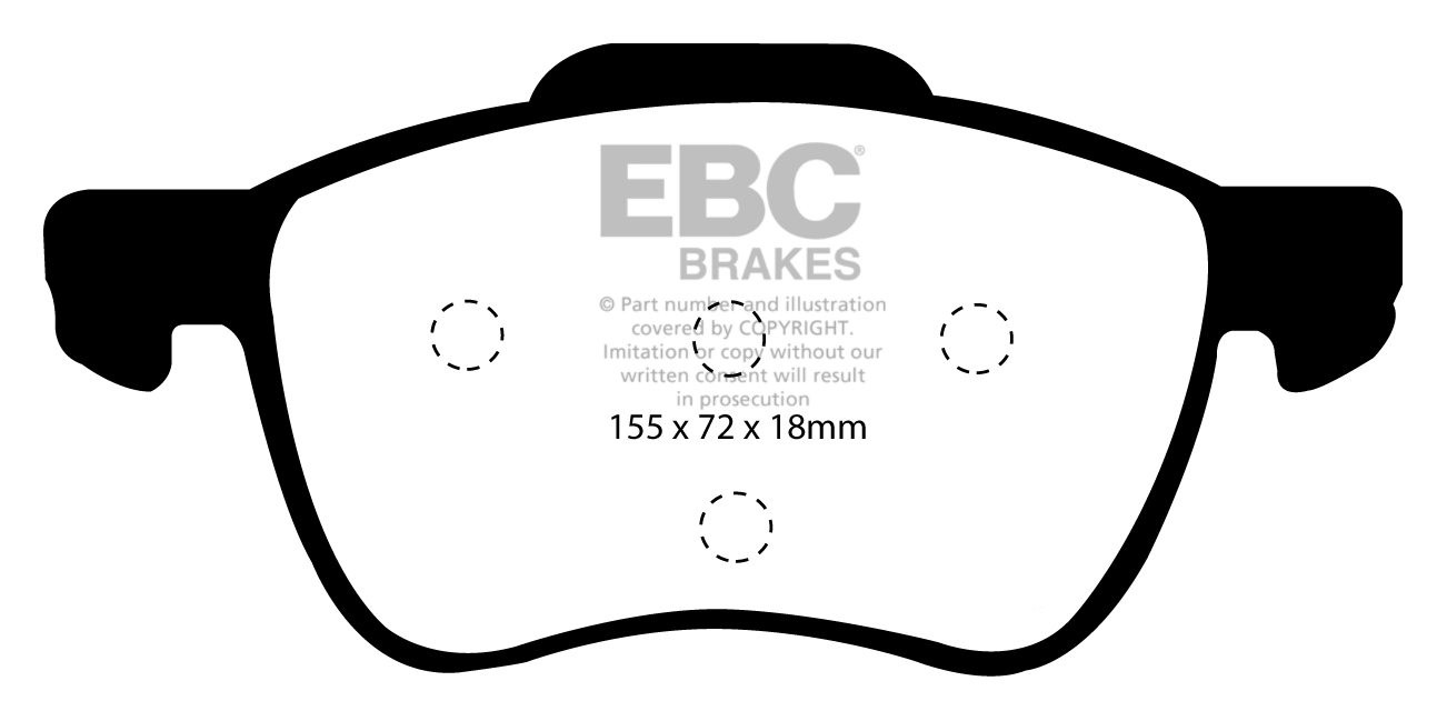 EBC Brakes VOLVO S80 2.9 98-2006 Remblokken voorzijde redstuff