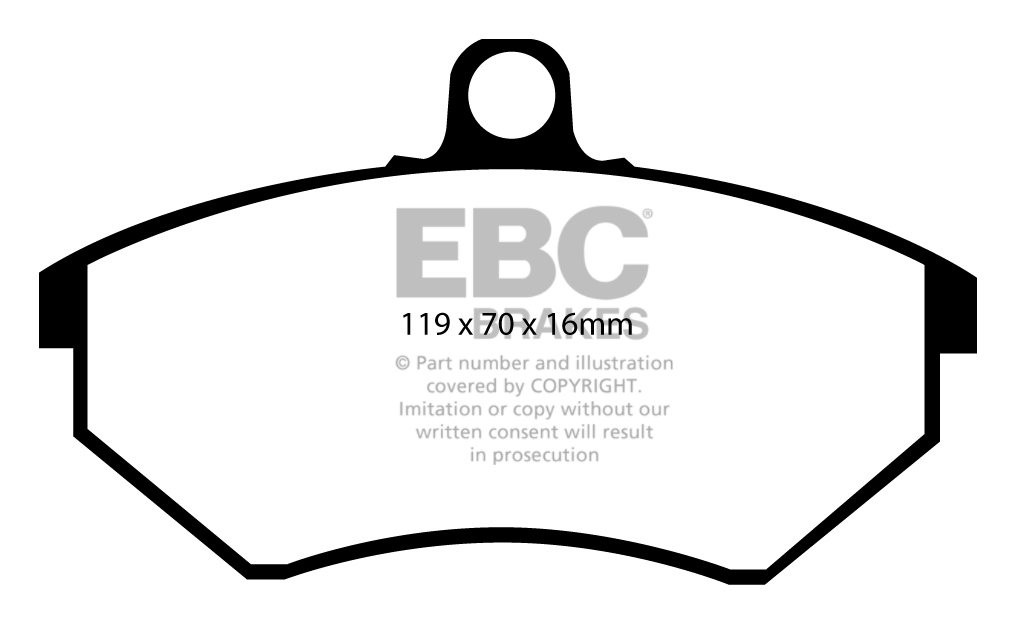 EBC Brakes VW Passat 35i 1.9 TD -75 89-93 Remblokken voorzijde