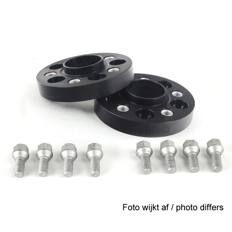 H&R DRA-Systeem Spoorverbreders 22mm 5x112 - Naaf 66,5mm - Boutmaat M14x1,5 -  Audi/Porsche/Volkswagen - Zwart