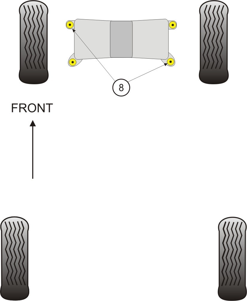Renault Laguna upto 2001 Front Subframe Mounting Bush - PowerFle