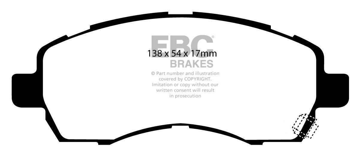 EBC Brakes SUBARU Impreza 1.6 2000-2002 Remblokken voorzijde gre