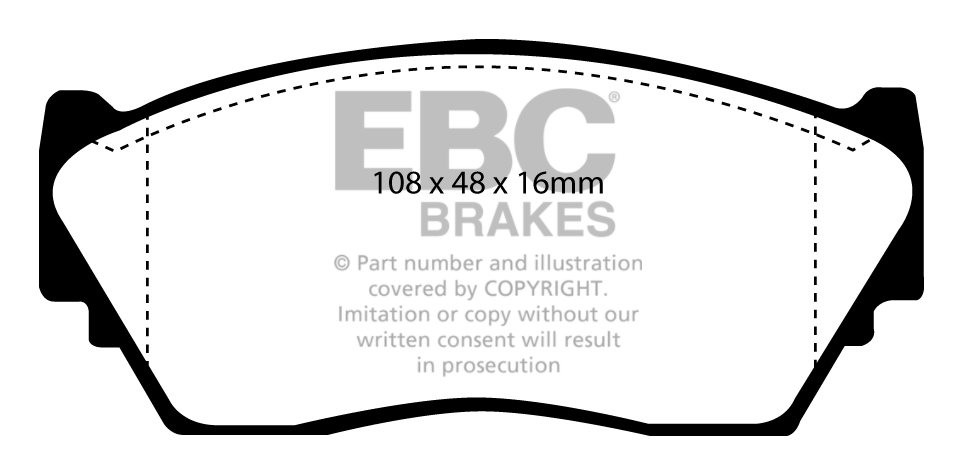 EBC Brakes NISSAN Sunny 1.6 (N14) 91-95 Remblokken voorzijde