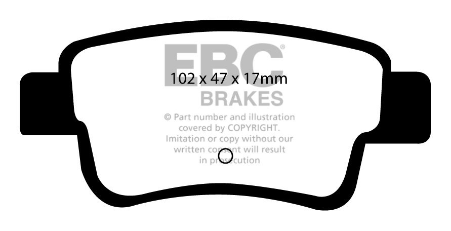 EBC Brakes FIAT Grande Punto 1.4 Turbo 2007-.. Remblokken achter