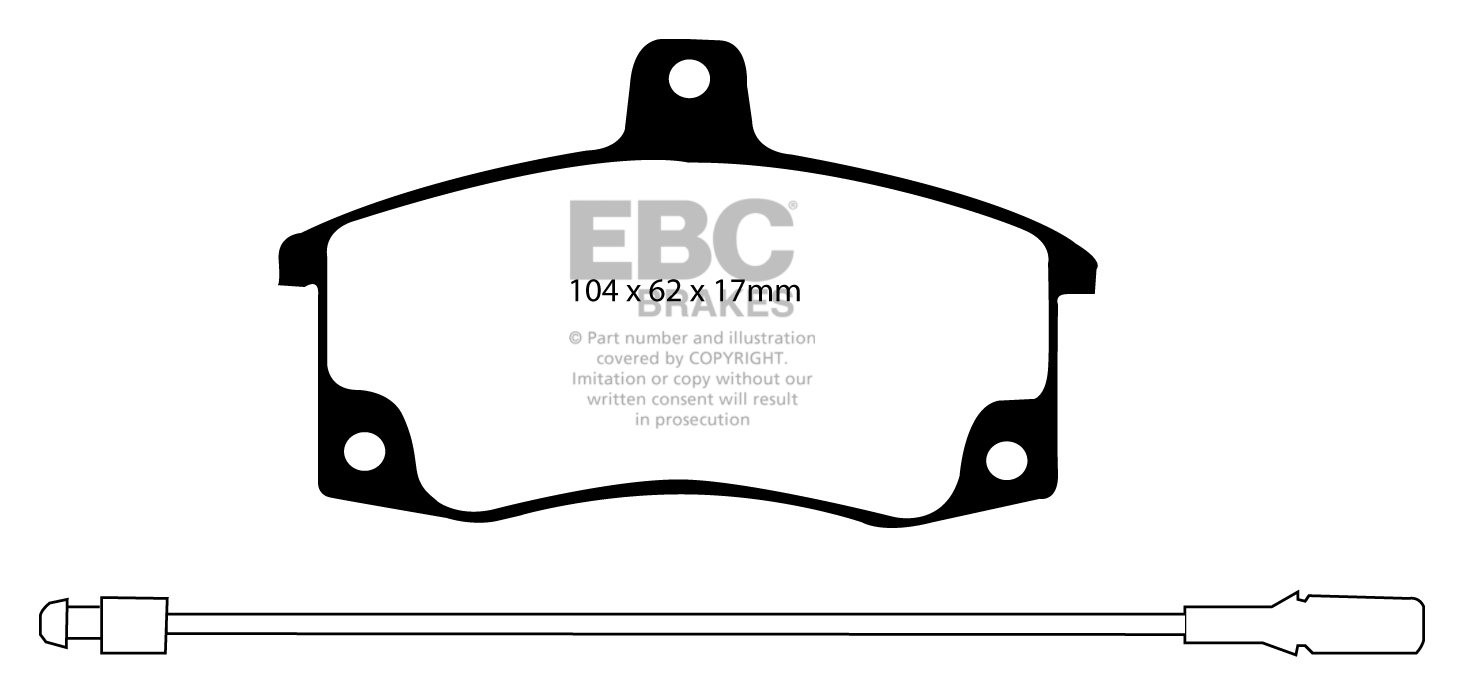 EBC Brakes LADA Kalina 1.4 2004-.. Remblokken voorzijde