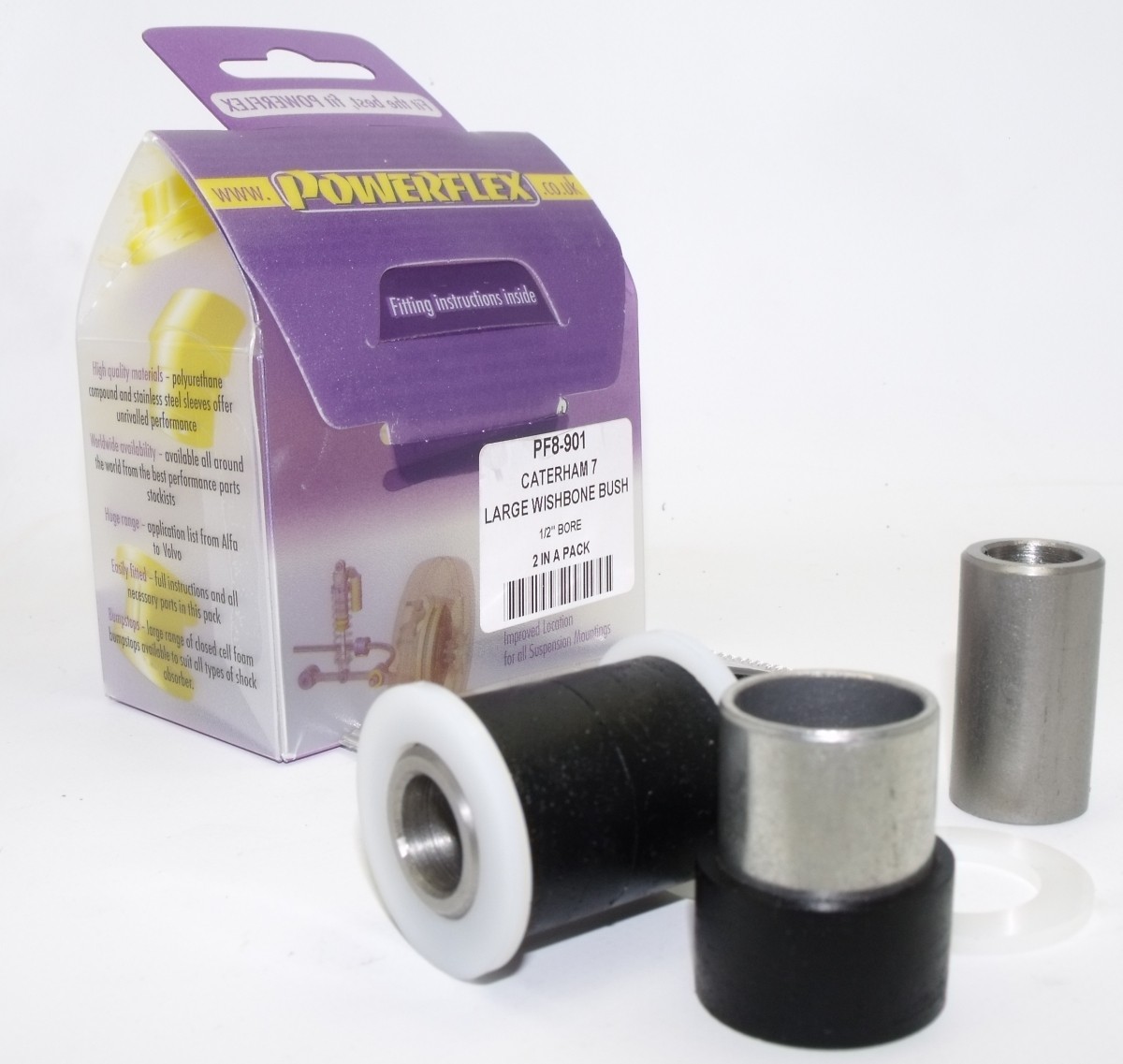 Caterham 7 Large Lower Wishbone Bush 1/2" Bore - PowerFlex PF8-9