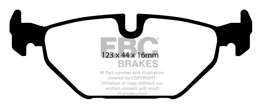 EBC Brakes SAAB 9-mei 3.0 Turbo 2001-2002 Remblokken achterzijde